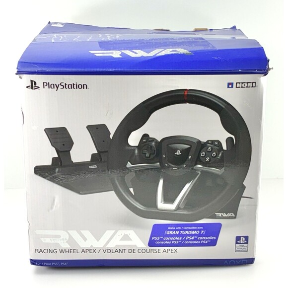Hori RWA Racing Wheel and Pedals PlayStation 4, 5 & PC in Original Box Tested - Picture 1 of 16